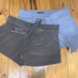 Express satin dress shorts 2